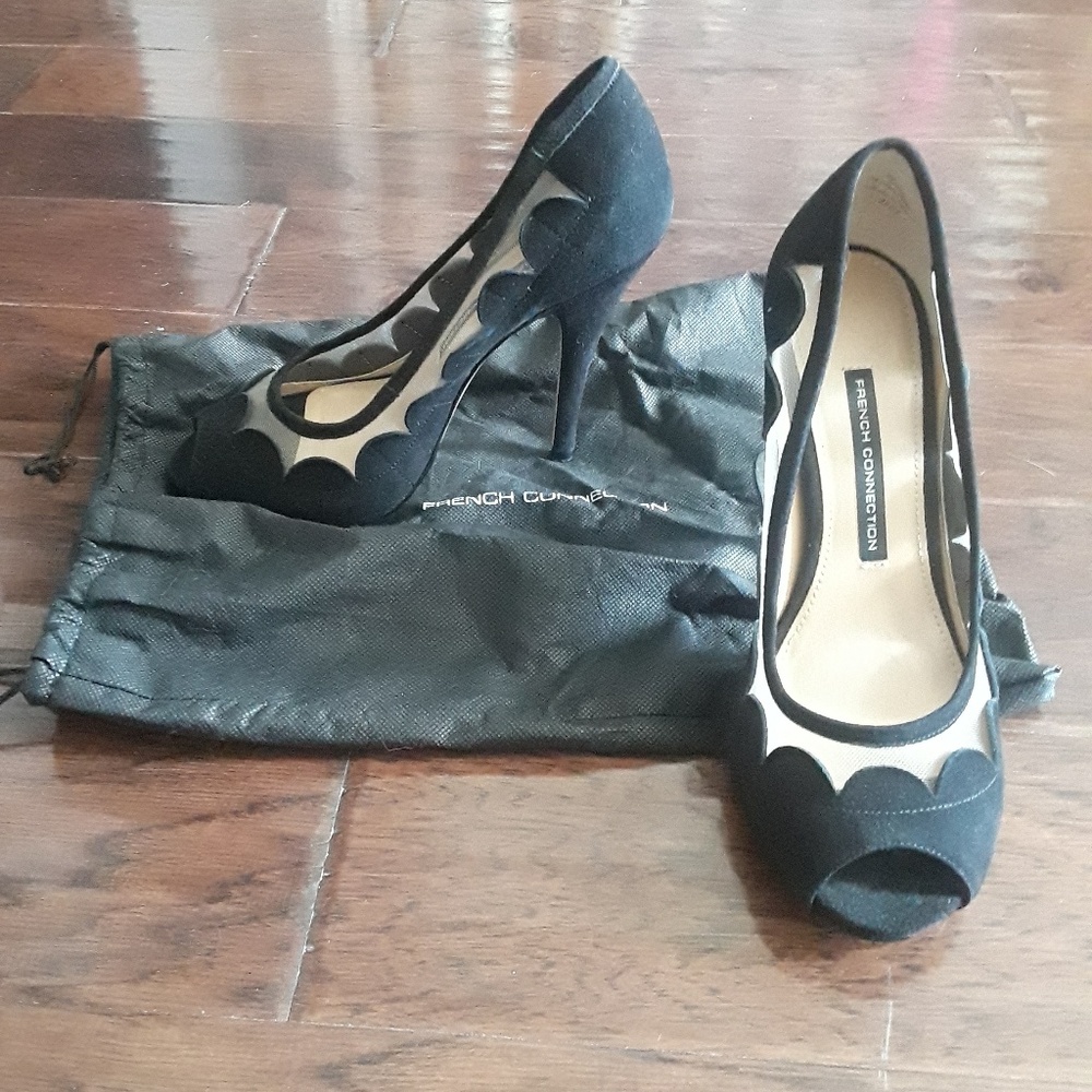 French Connection peep toe heels